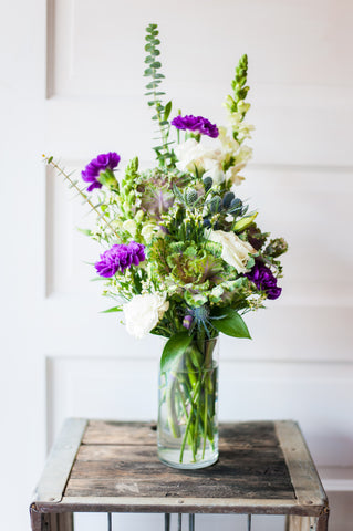 Kale, Carnation & Snapdragons Arrangment